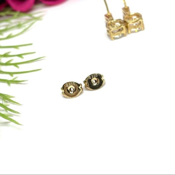 VINTAGE⚜️14K STERLING SILVER Cubic Zirconia Dangly Earrings - Picture 10 of 11